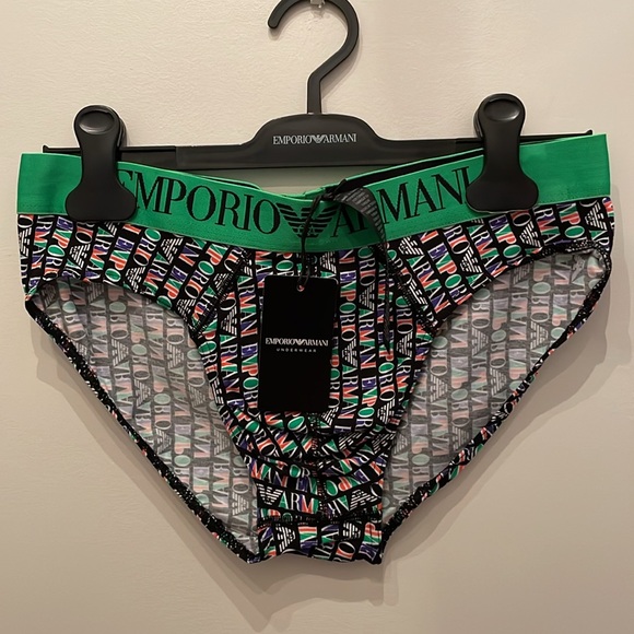 Emporio Armani Allover Vertical Logo Brief, NWT - Picture 3 of 9